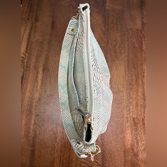 Brahmin NWOT Bristol Hobo-Opal Shimmer-Snake Embossed Leather-HTF-RARE - Picture 10 of 16